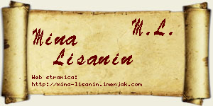 Mina Lišanin vizit kartica